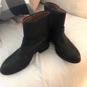 MADEWELL PullOn Biker Moto Leather Black Boots 8.5